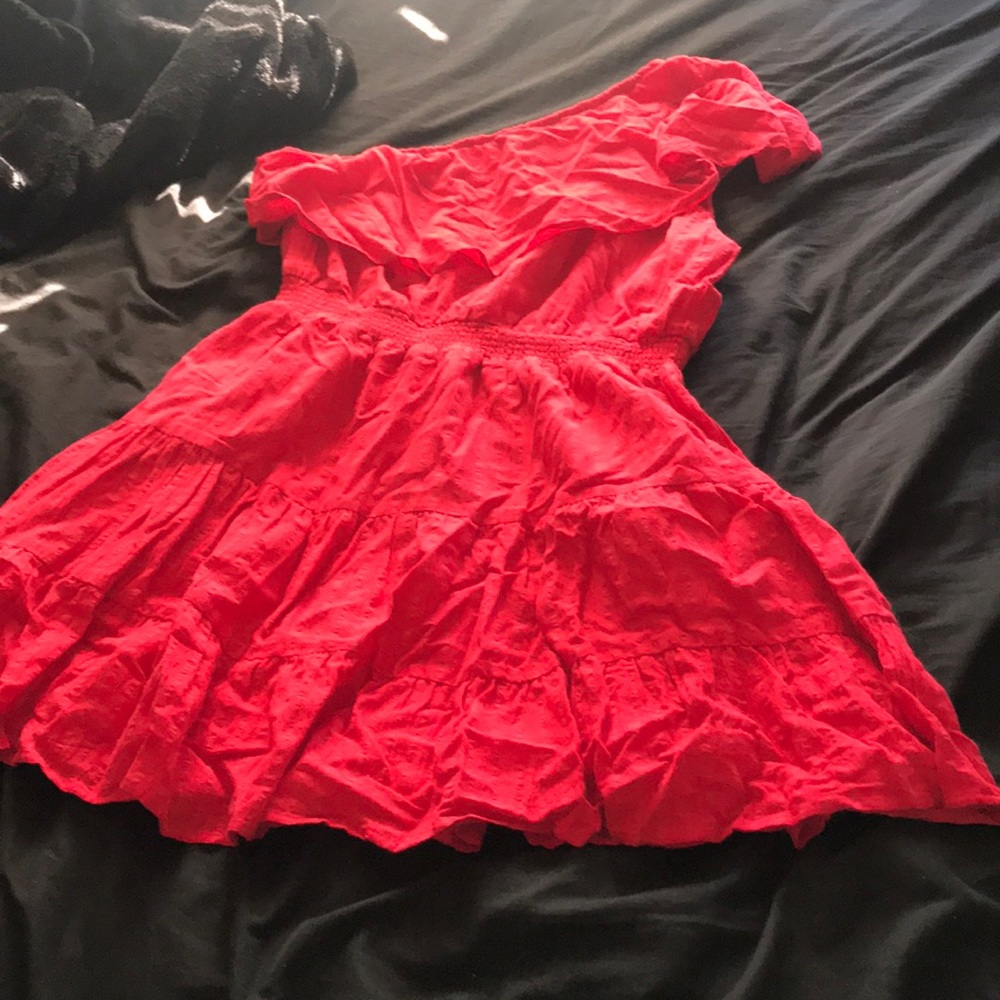 Short red dress